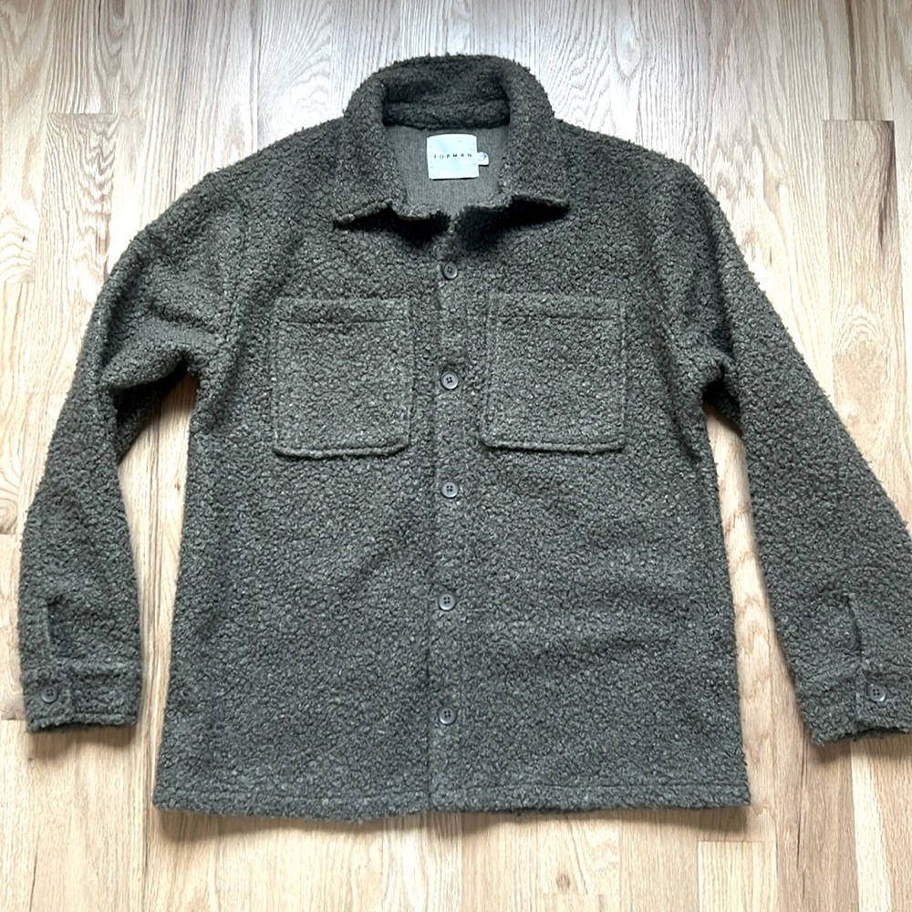 Topman Textured Button-Down Shacket Size Large - image 1